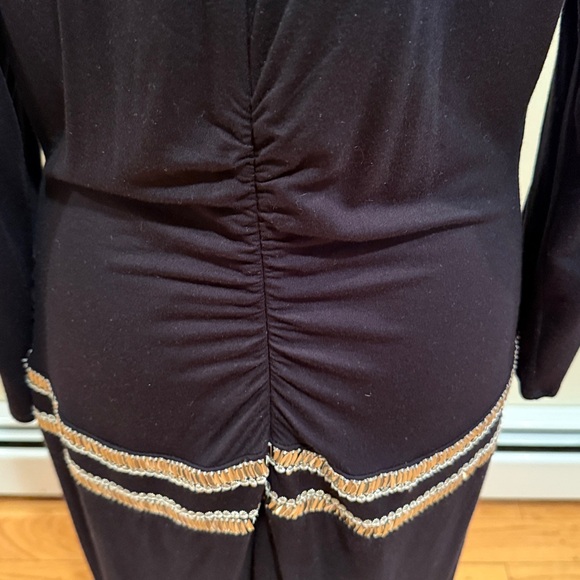 Cache Black Dress with Silver Trim - Picture 8 of 10